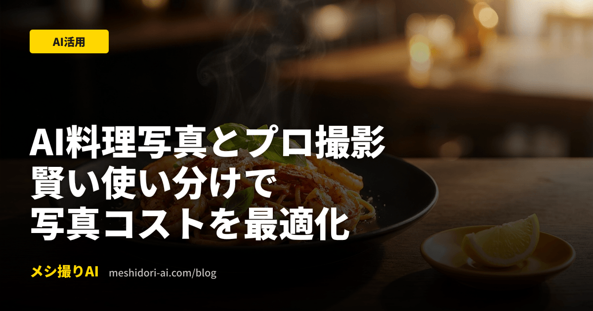 AI料理写真とプロカメラマンの賢い使い分け｜飲食店ガイド【2026】