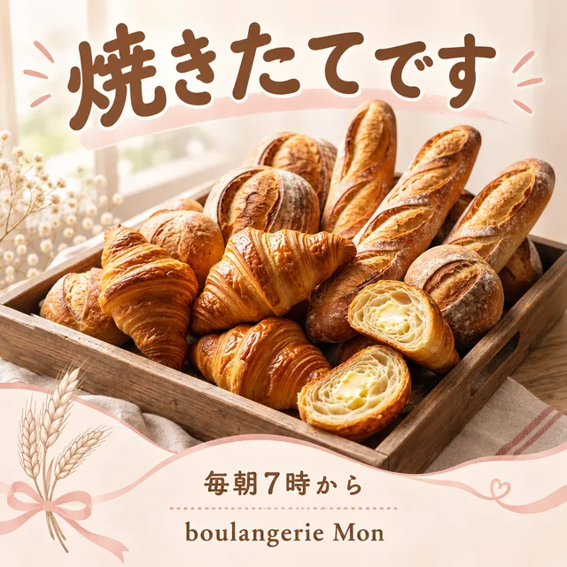 販促デザインの見本（ベーカリー）