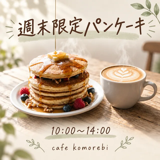販促デザインの見本（カフェ）